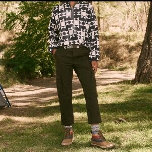 The GREAT + Eddie Bauer Canvas Hiking Cargo Pant Belted